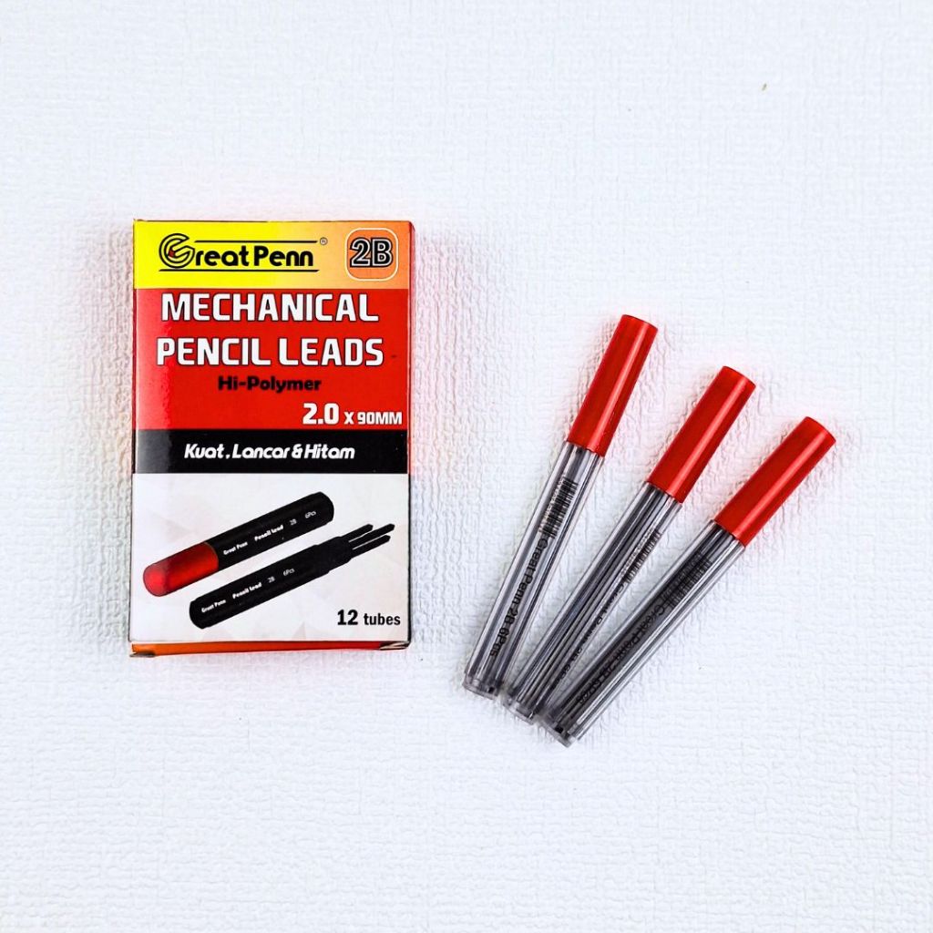 Jual GREAT PEN MECHANICAL PENCIL LEADS 2.0 ISI PENSIL MEKANIK 2.0 ...
