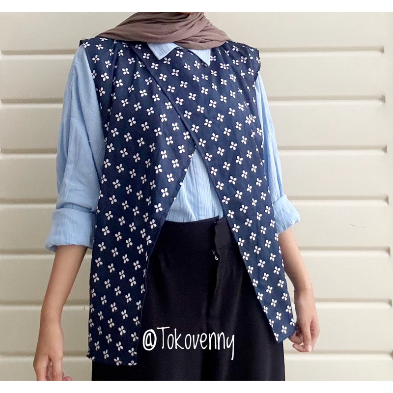 Jual Vest batik/rompi batik kekinian murah bisa cod | Shopee Indonesia