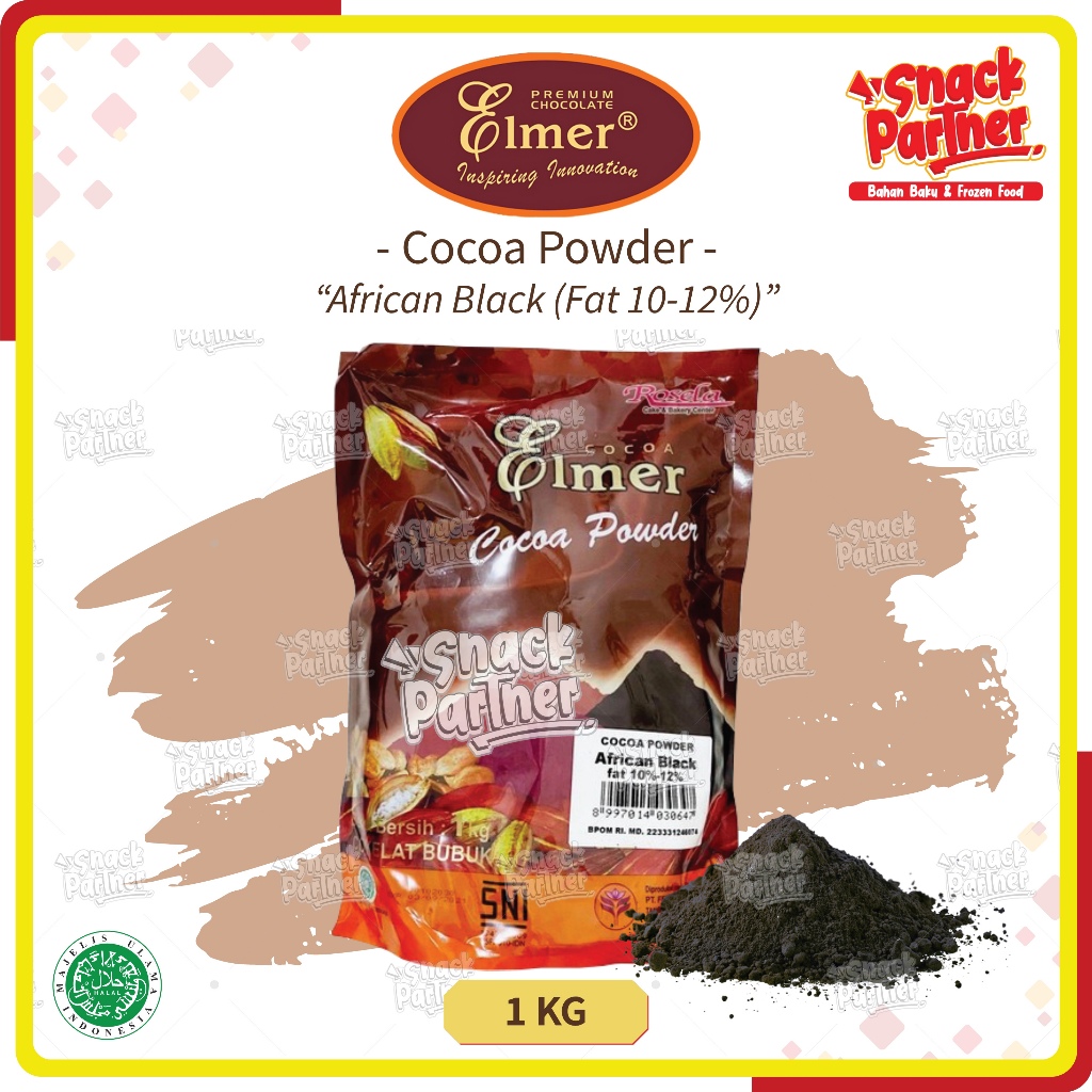Jual ELMER | COCOA POWDER AFRICAN BLACK 1 KG / REPACK 100 250 500 GR ...