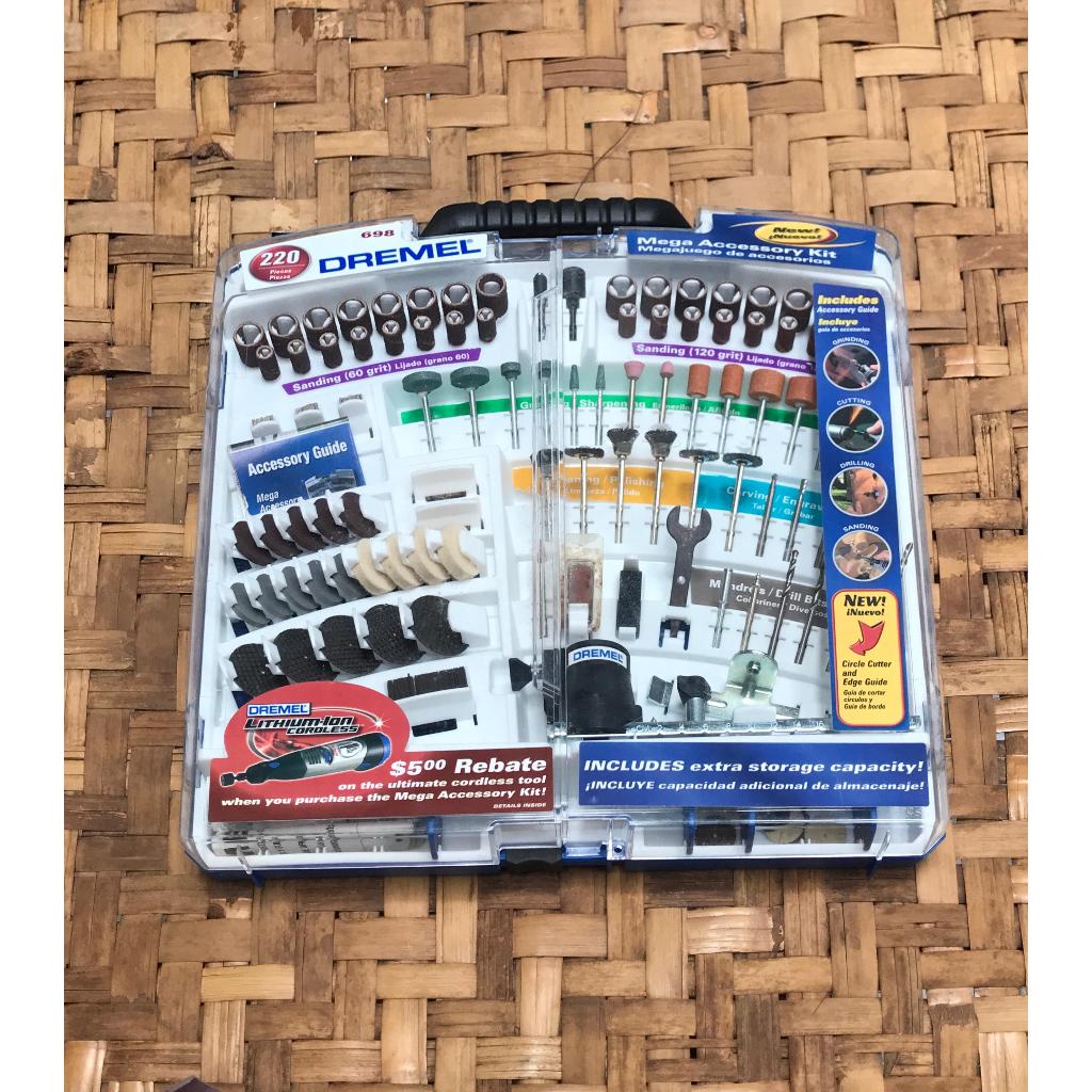 Jual DREMEL 698 220 PIECE MEGA ACCESSORY KIT Gerinda Elektrik Mini DREMEL Shopee Indonesia
