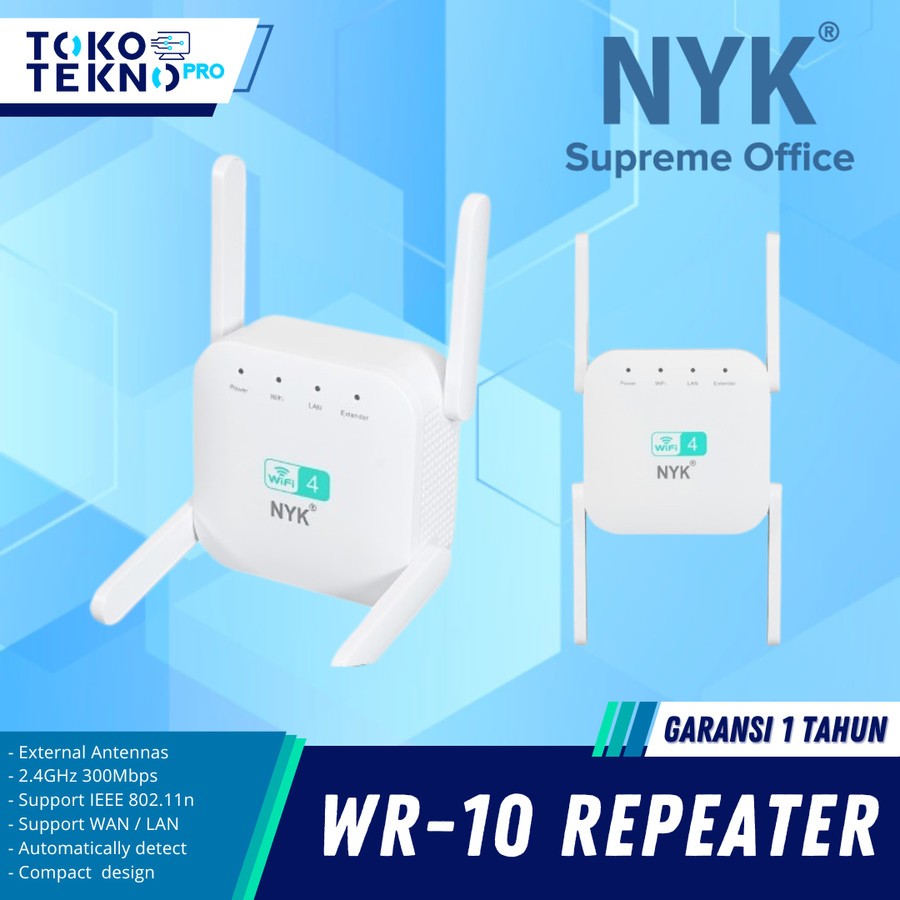 Jual NYK Supreme Wifi Repeater Extender WiFi Internet NYK WR10 Router ...
