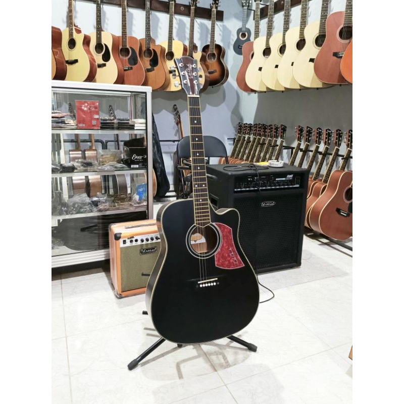 Jual gitar akustik elektrik model Cowboy,,, siap colok ampli/ speaker ...