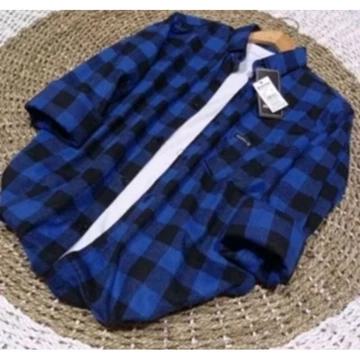 Kemeja Flanel Woll Cowok Exlusif Lengan Panjang Kemeja Kasual Distro