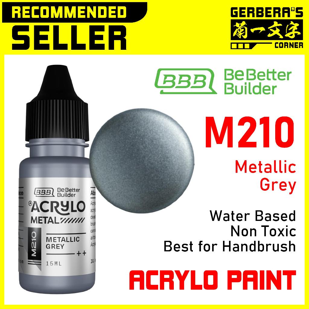 Jual ACRYLO PAINT M210 METALLIC GREY Metal Effect - BOTOL TETES - Water ...