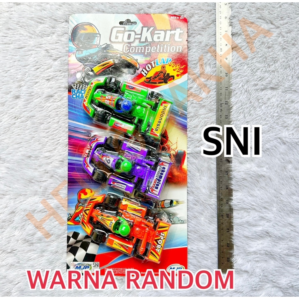 Jual MAINAN MERK MJP GO-KART COMPETITION ISI 3 PCS MOBIL BALAP BALAPAN ...