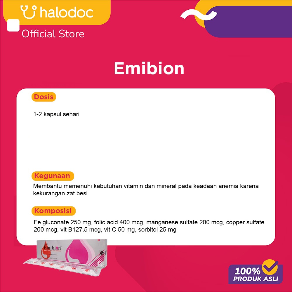 Jual Emibion 10 Kapsul | Shopee Indonesia