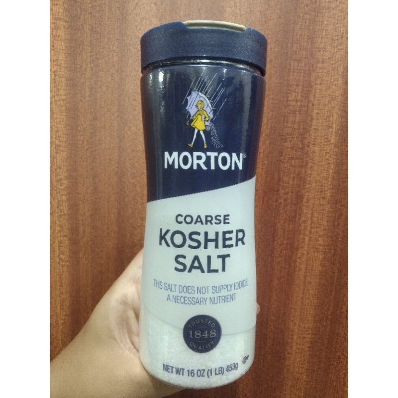 Jual MORTON COARSE KOSHER SALT 453 gr - garam HALAL from USA | Shopee ...