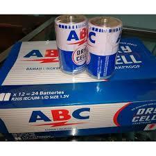 Jual Baterai ABC Biru Dry Cell Biru Besar R20 - Tanggung R14 - Harga ...