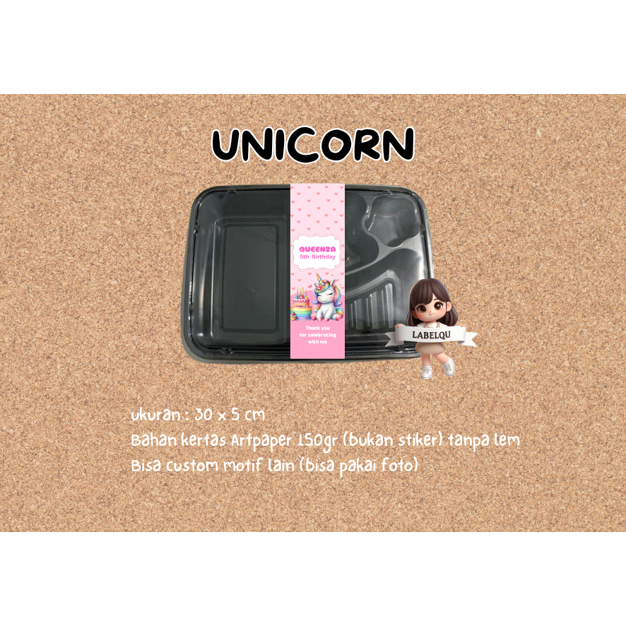 Jual Bento belt birthday | paperbelt birthday |label ultah | label box ...