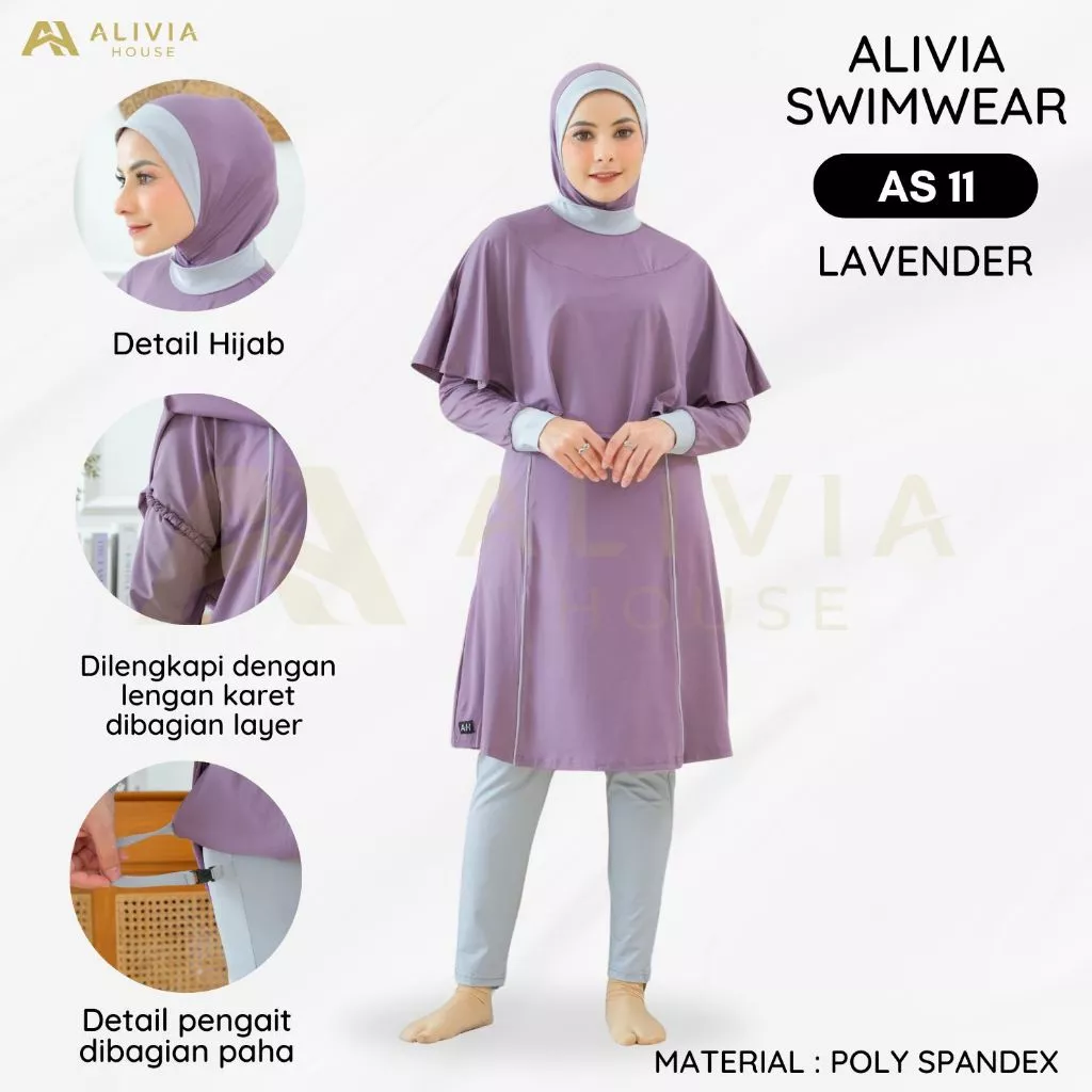 Alivia House - Baju Renang Muslimah Dewasa dan Remaja Syari Wanita Perempuan Swimwear Hijab