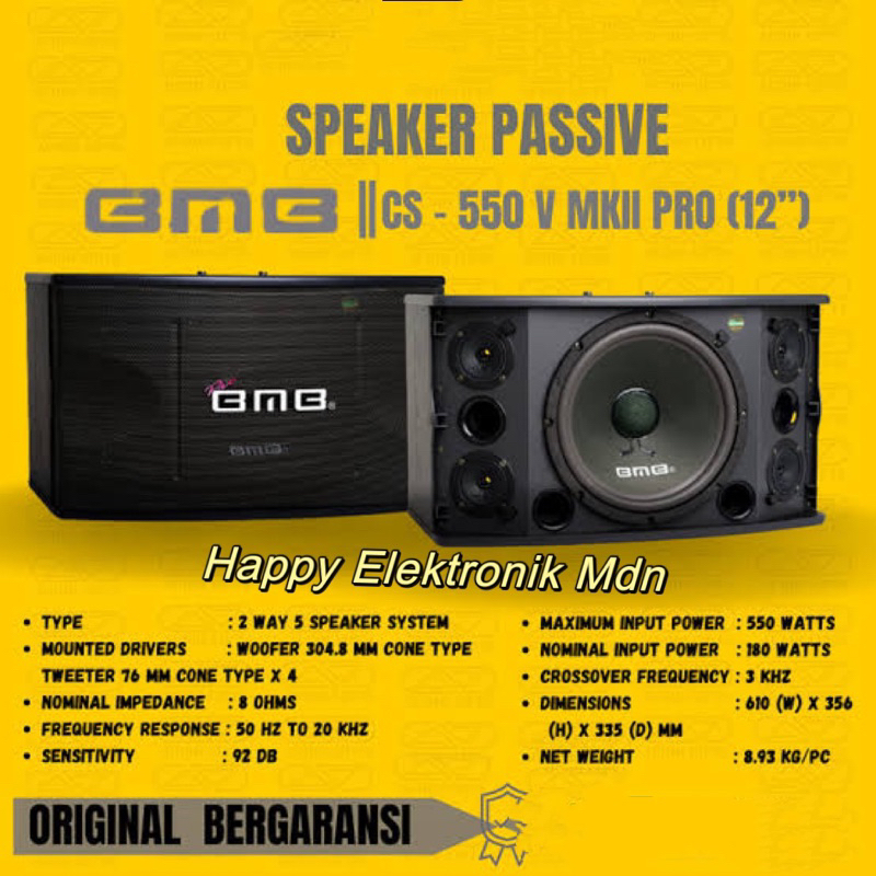 Jual BMB Speaker Pasif 12 inci BMB CS 550 V MK II PRO BMB CS550VMKII ...