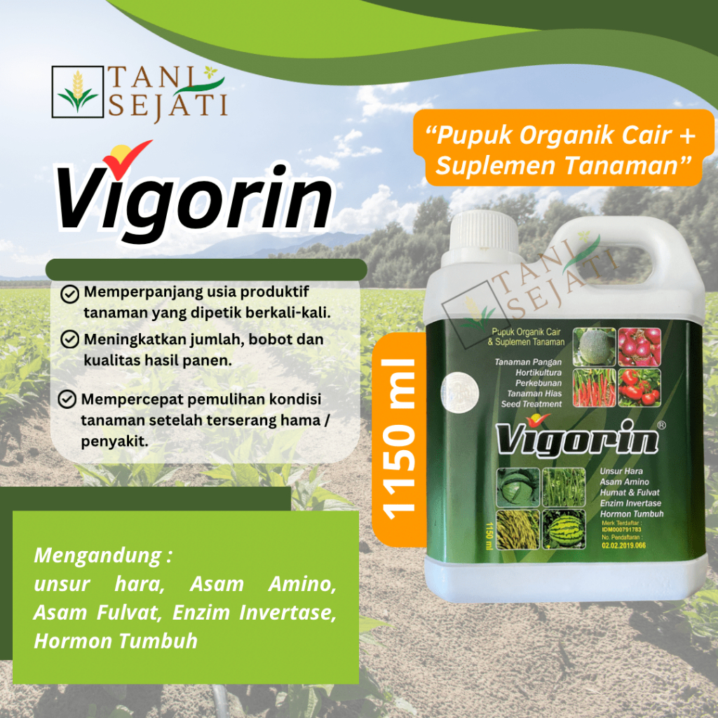 Jual Vigorin Pupuk Organik Cair 1 liter - POC ZPT tanaman penambah ...