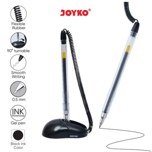 Jual Joyko Bolpen pulpen Meja spiral hitam 0.5mm / pen stand gel ...