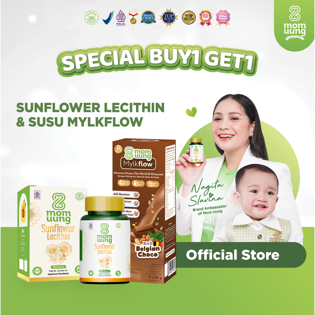 Jual MOM UUNG - LECITHIN / SUNFLOWER LECITHIN 30 KAPSUL / MELANCARKAN