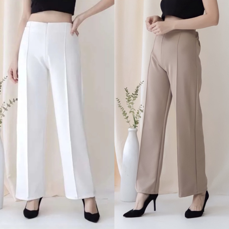 Kadaka B-0225 Flowy Culotte Pants | Celana Kulot Panjang Wanita Tali Serut