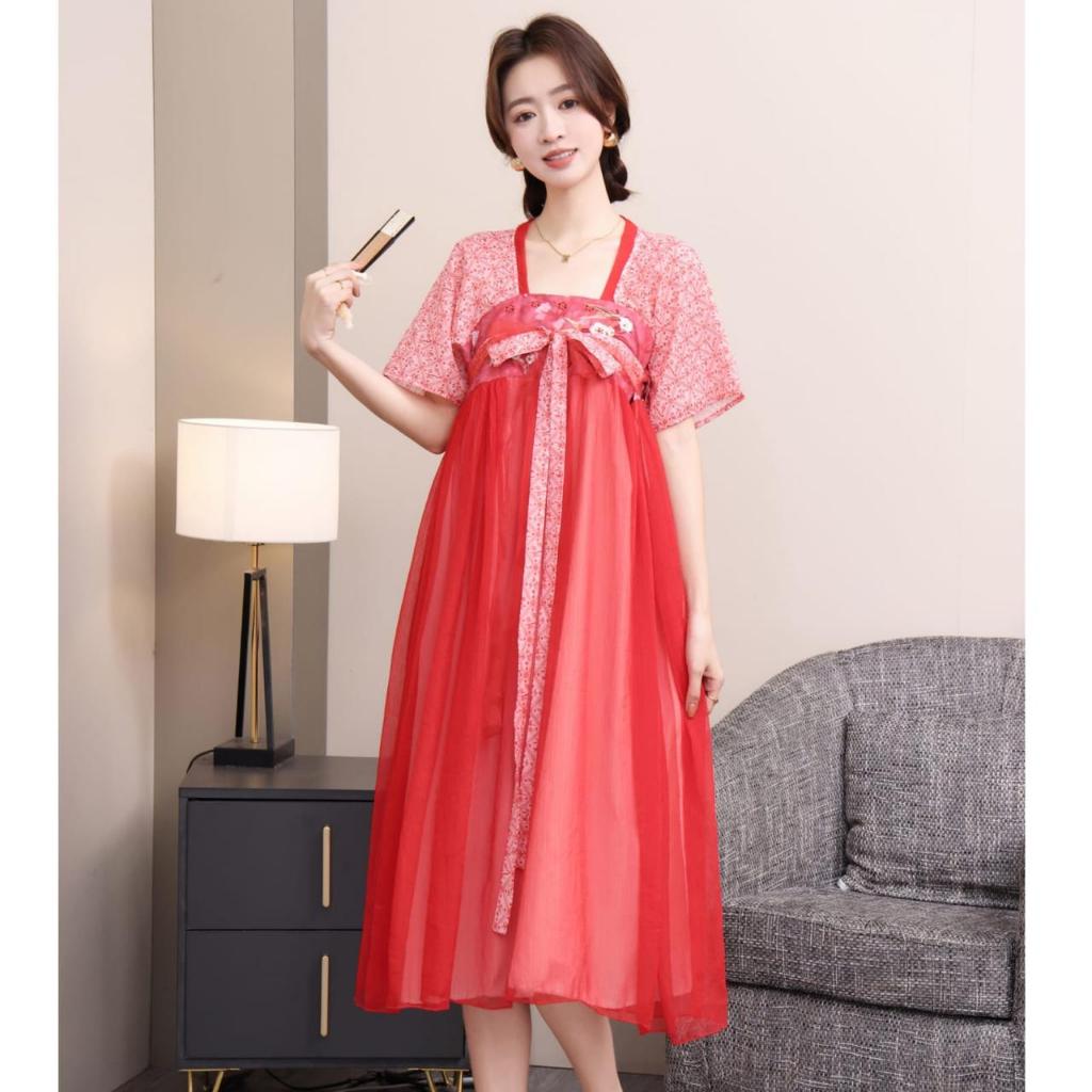 Jual TM 98005 Dress CNY Rongxi chest-high hanfu dress import | Shopee ...