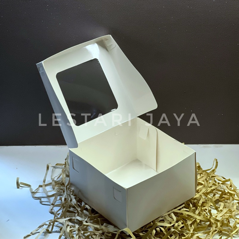 Jual Box Ivory Putih Laminasi Jendela Untuk Kotak Kue Roti Snack ...