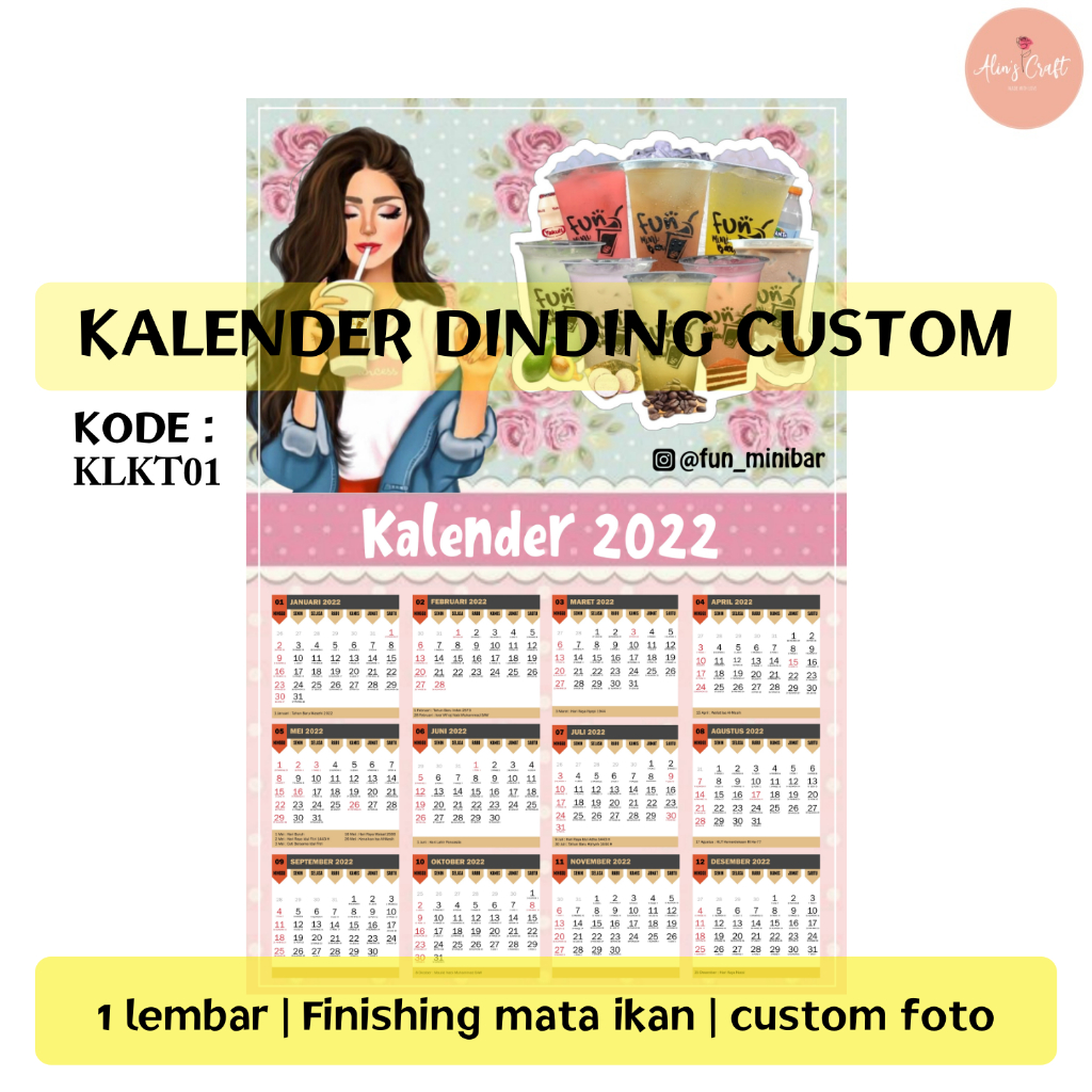 Jual KALENDER CUSTOM GAMBAR | Shopee Indonesia