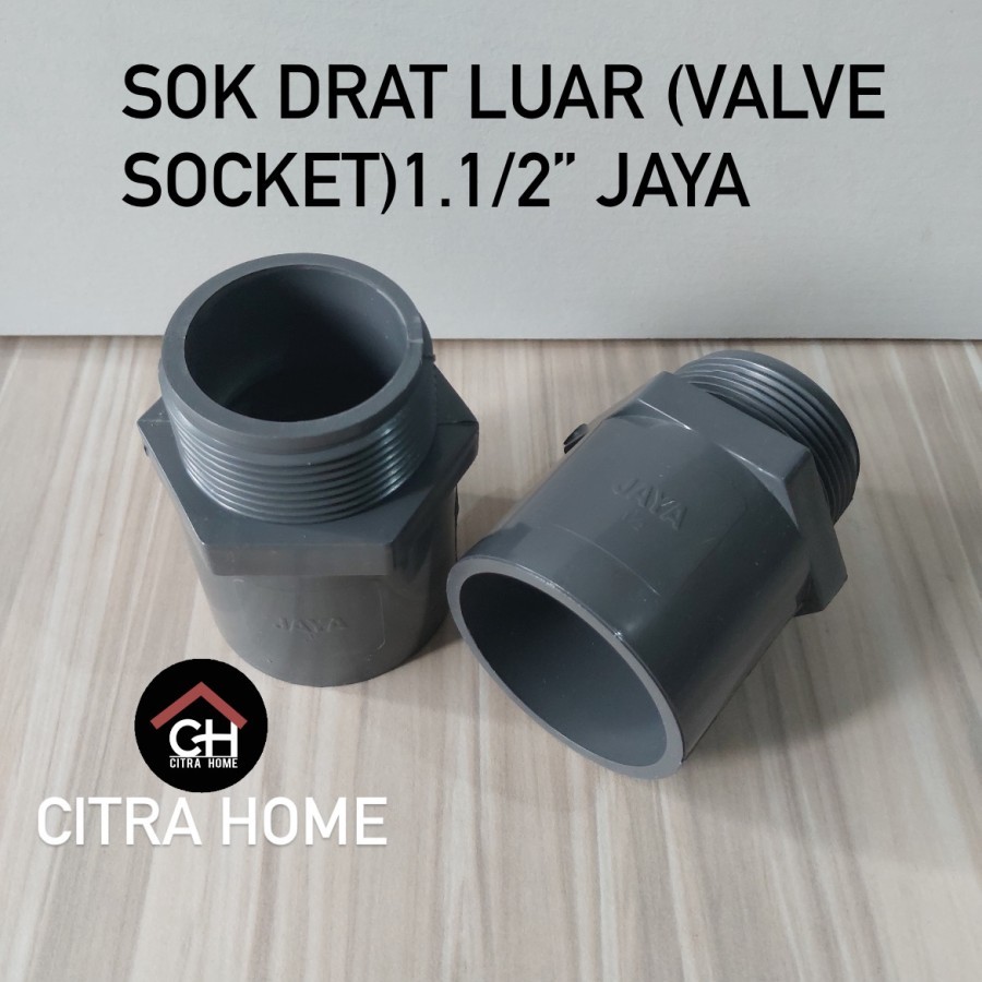 Jual Jaya SDL Valve Socket PVC 1.1/2 inch | Shopee Indonesia
