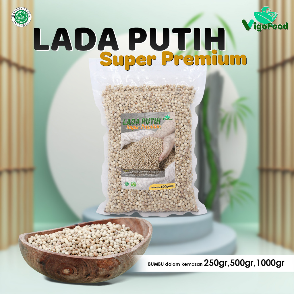Jual LADA PUTIH GRADE IMPORT BY VIGOFOOD / MERICA PUTIH / WHITE PEPPER ...
