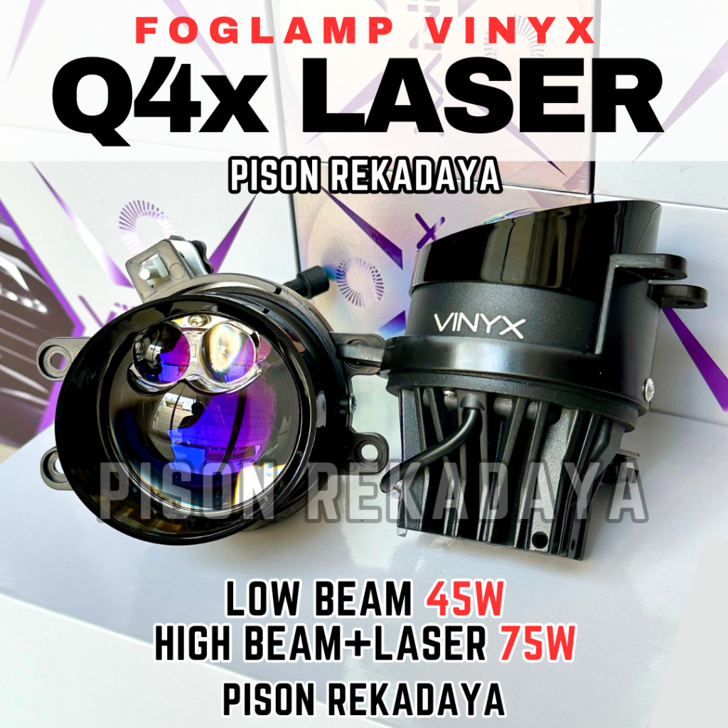 Jual Foglamp Projector BILED Q4 Semi Laser VINYX Q4 LED Lampu Kabut Q8 ...