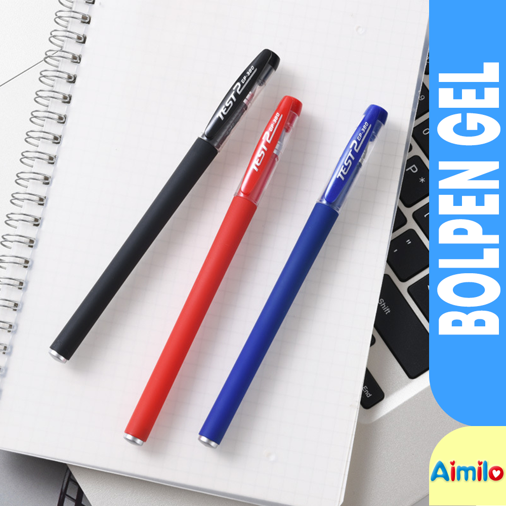 Jual Aimilo - Pulpen Gel Pen Gel Tabung Jarum Penuh 3 Warna 0.5mm ...