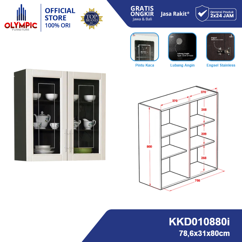 Olympic Kitchen Set Atas 2 Pintu / Rak Dapur / Kabinet Atas - KKD010880i