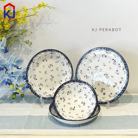 Formia Piring & Mangkok Daffodil Blue