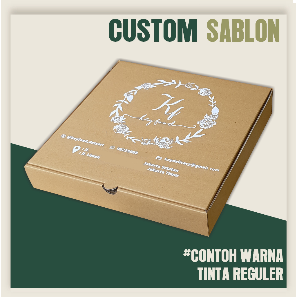 Jual Custom Sablon Box Hampers 20x10x5 cm E-FLUTE 1 Warna | Shopee ...