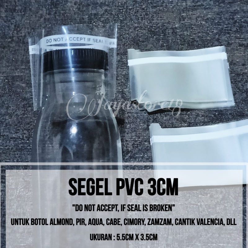 Jual SEGEL PLASTIK PVC BOTOL Aqua Marjan Zamzam 100ml pier 250ml Cantik ...