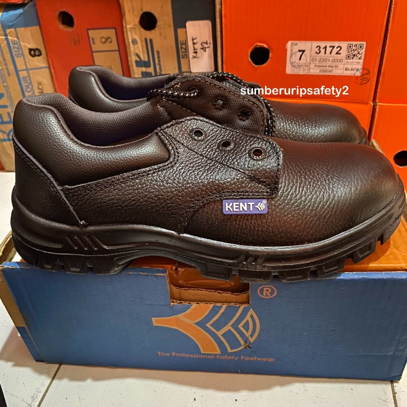 Jual Sepatu Safety KENT JAVA 78116 TALI LOW CUT Shoes Hitam | Shopee ...