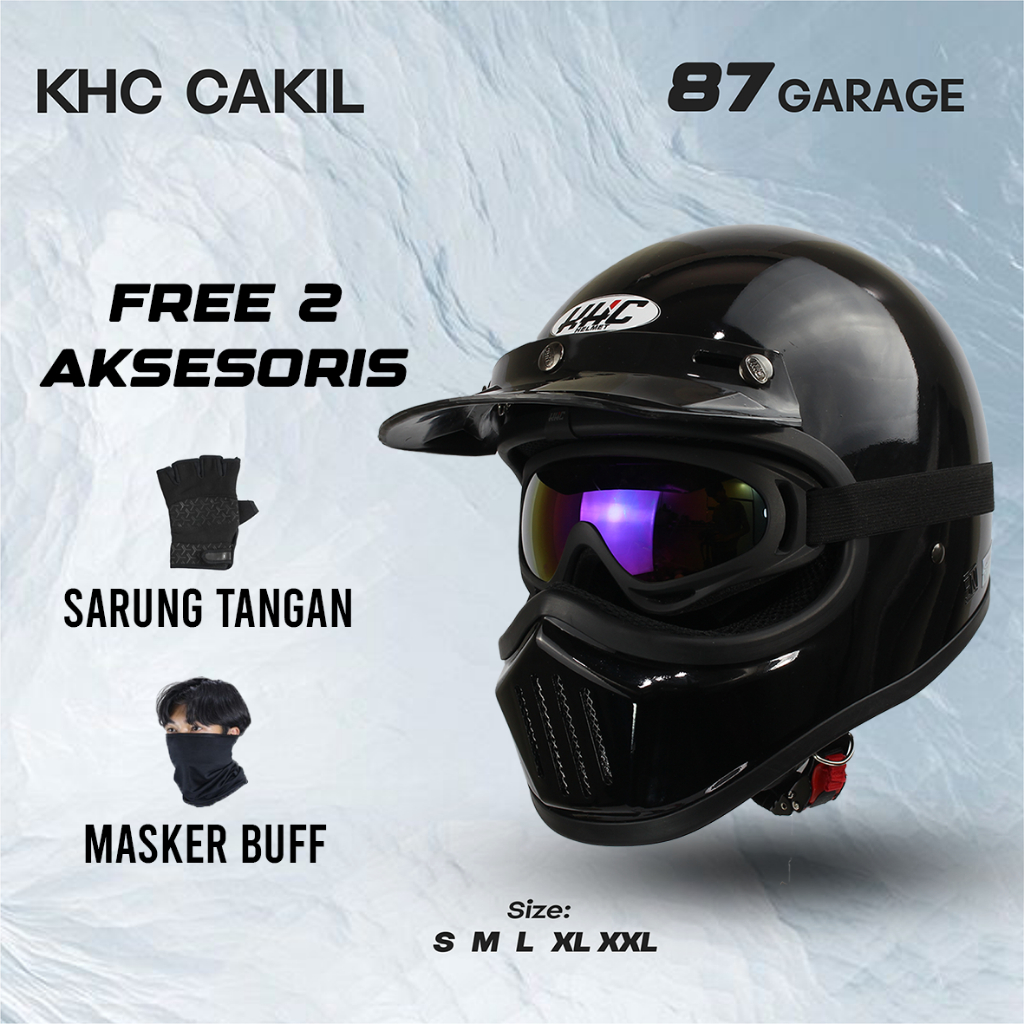 Jual HELM CAKIL KHC FULL FACE ORIGINAL SNI FREE GOGLE/SARUNG TANGAN/BAB ...