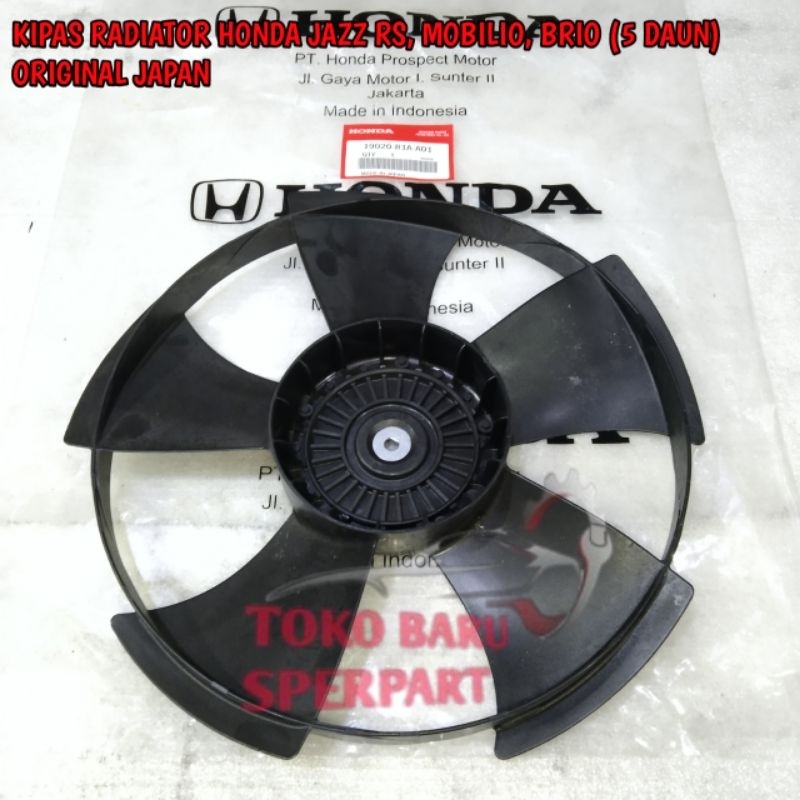 Jual KIPAS RADIATOR FAN RADIATOR HONDA JAZZ RS,MOBILIO,BRIO 5 DAUN ...