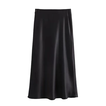 Rok Satin Silk Skirt Panjang Flowy Premium Banyak Warna Simple Elegan Bisa Custom Ukuran Besar