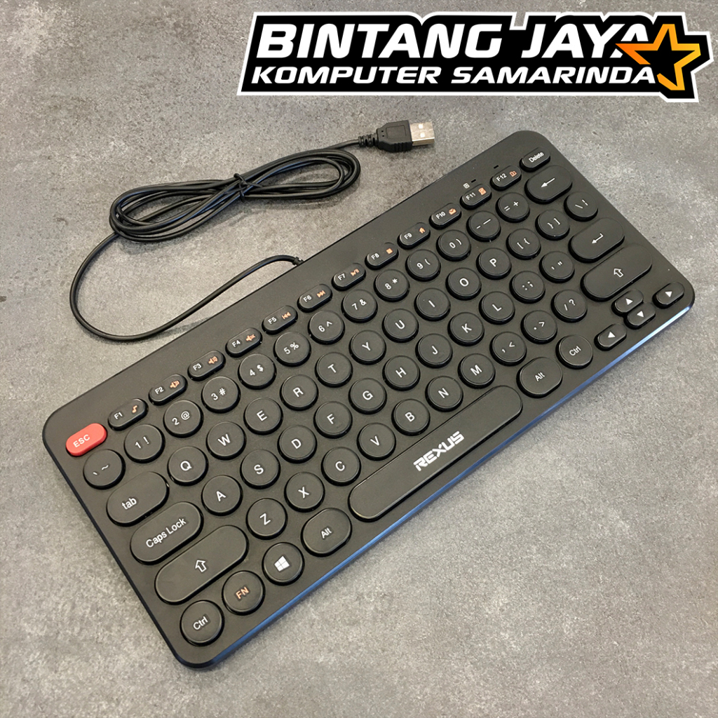 Jual Rexus K258 Keyboard Mini Office Wired USB | Shopee Indonesia