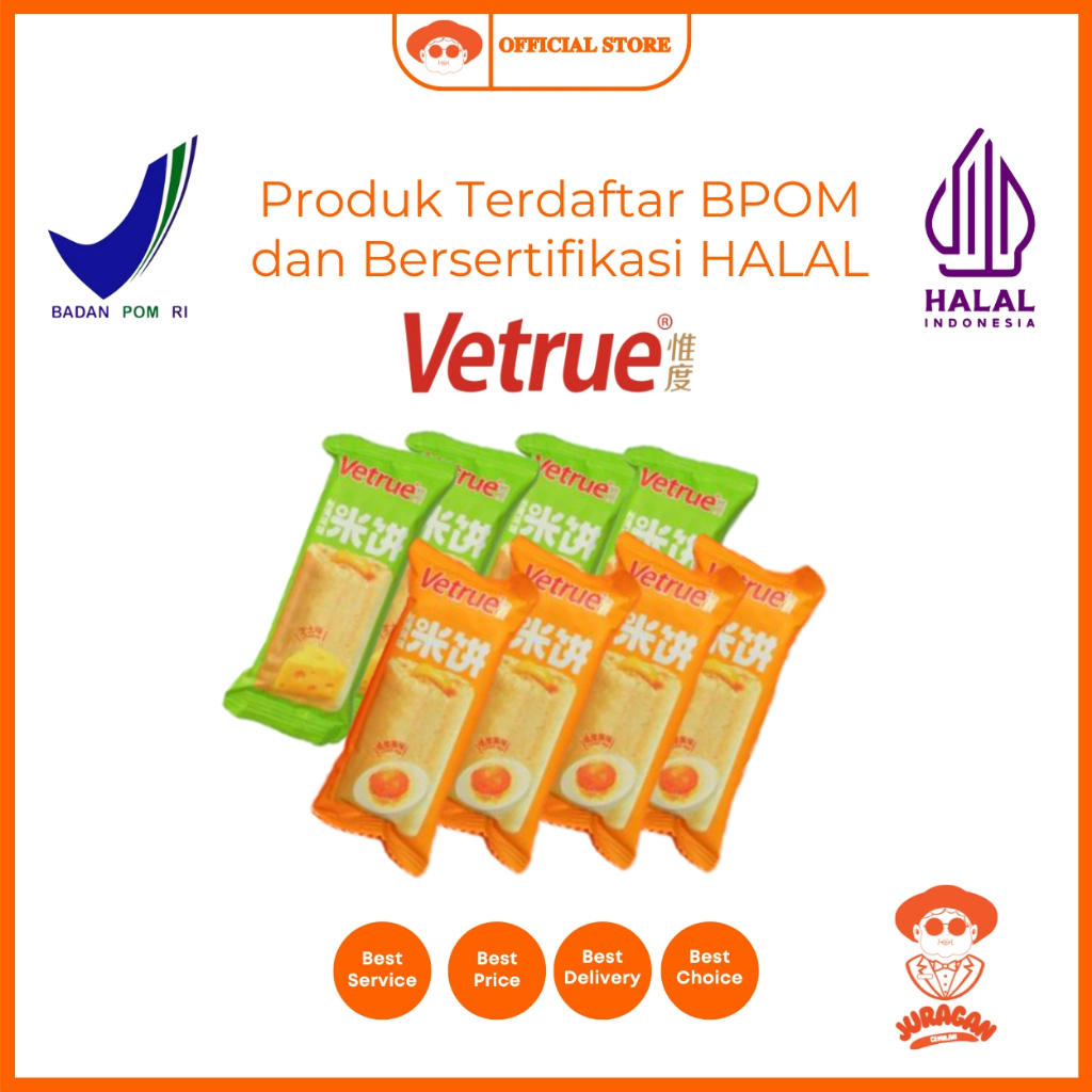 Jual Vetrue Taiwan Flavour Rice Crackers 116g Salted Egg Yolk Cheese ...