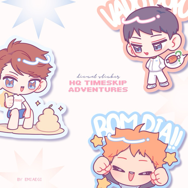 Jual [emiaegi] Haikyuu Timeskip Adventures Die-Cut Stickers | Shopee ...