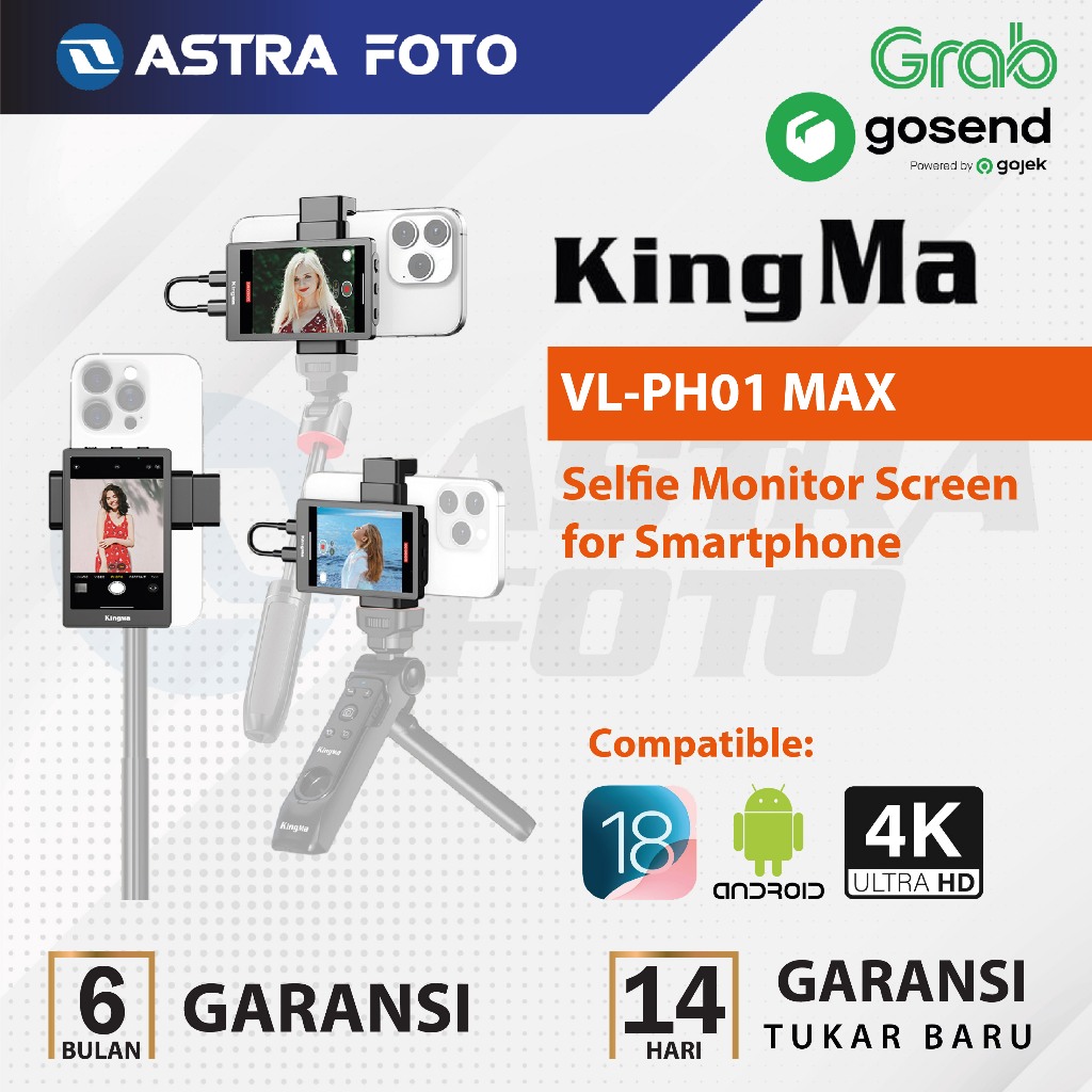 Jual KINGMA VL-PH01 MAX New Version Selfie Monitor Screen