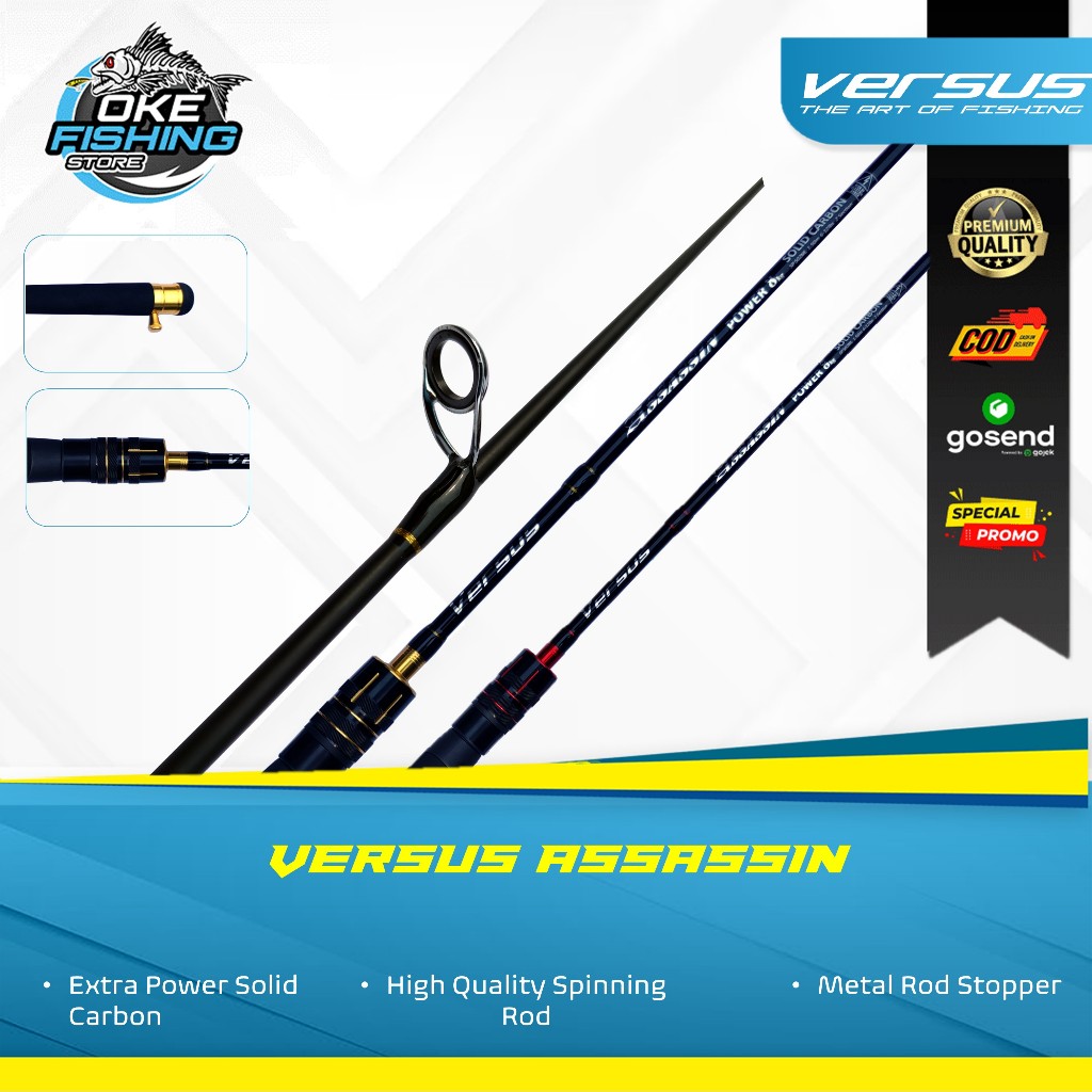 Jual Joran Carbon GostrikeVersus Assassin Solid Carbon Metal Rod ...