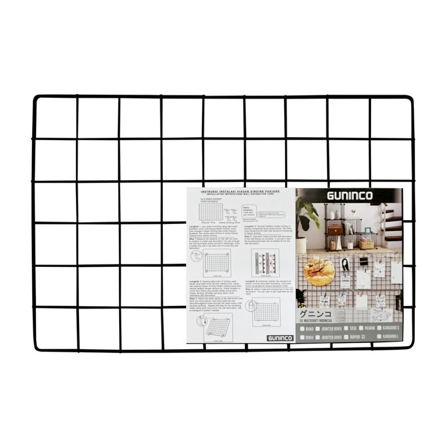 Jual Hiasan Dinding Grid Wire Black Memo Organizer Foto Note Hitam ...