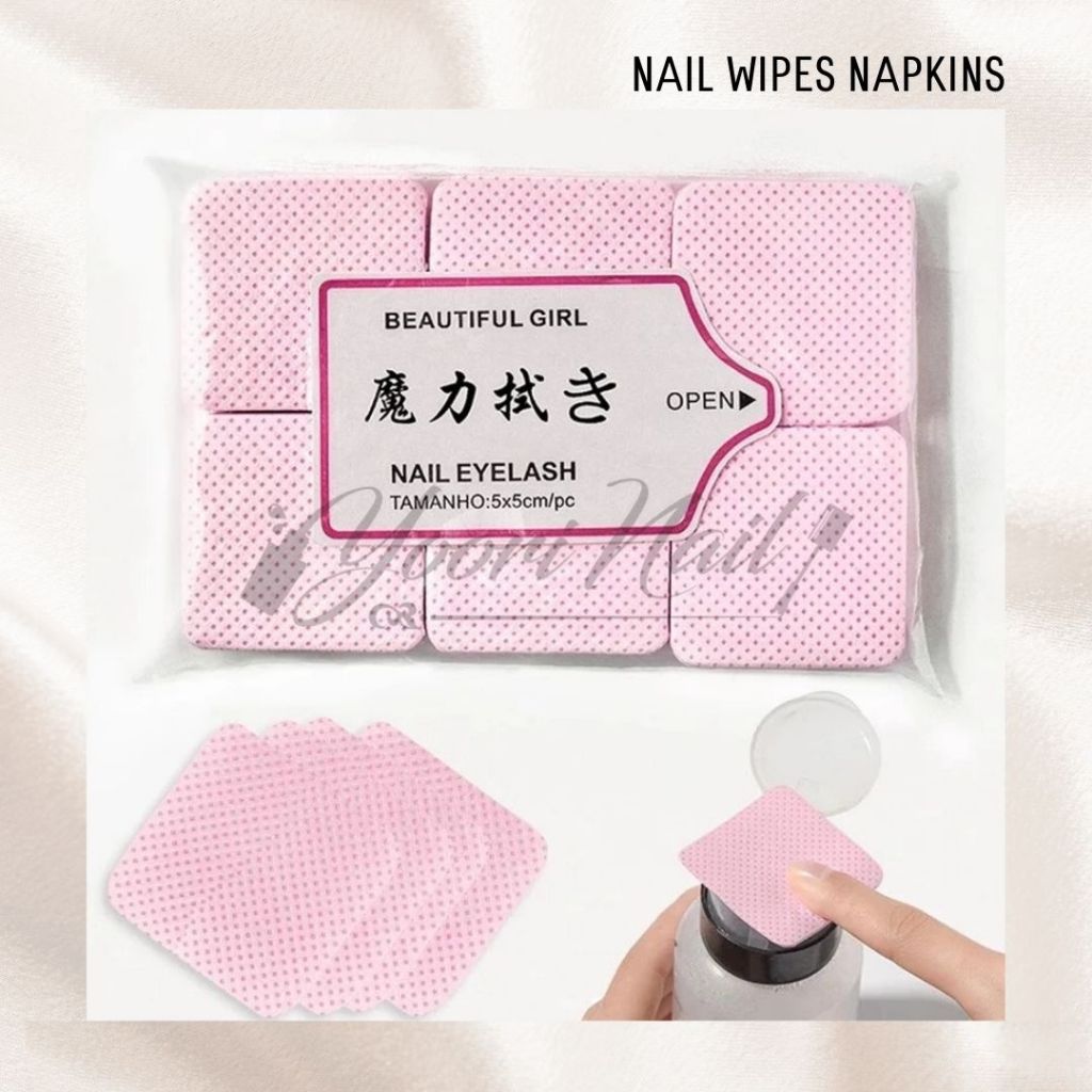Nail Wipes Remover Napkins pads tissue nail wipe tisu nail polish gel polish
