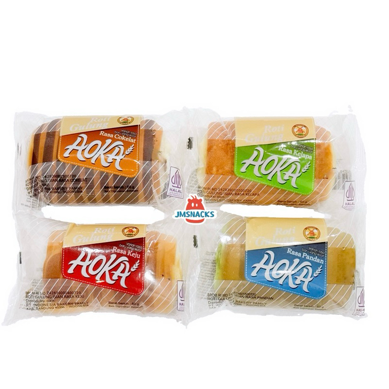 Jual [PROMO!!] Roti Gulung AOKA 60gr - ropang termurah viral ...