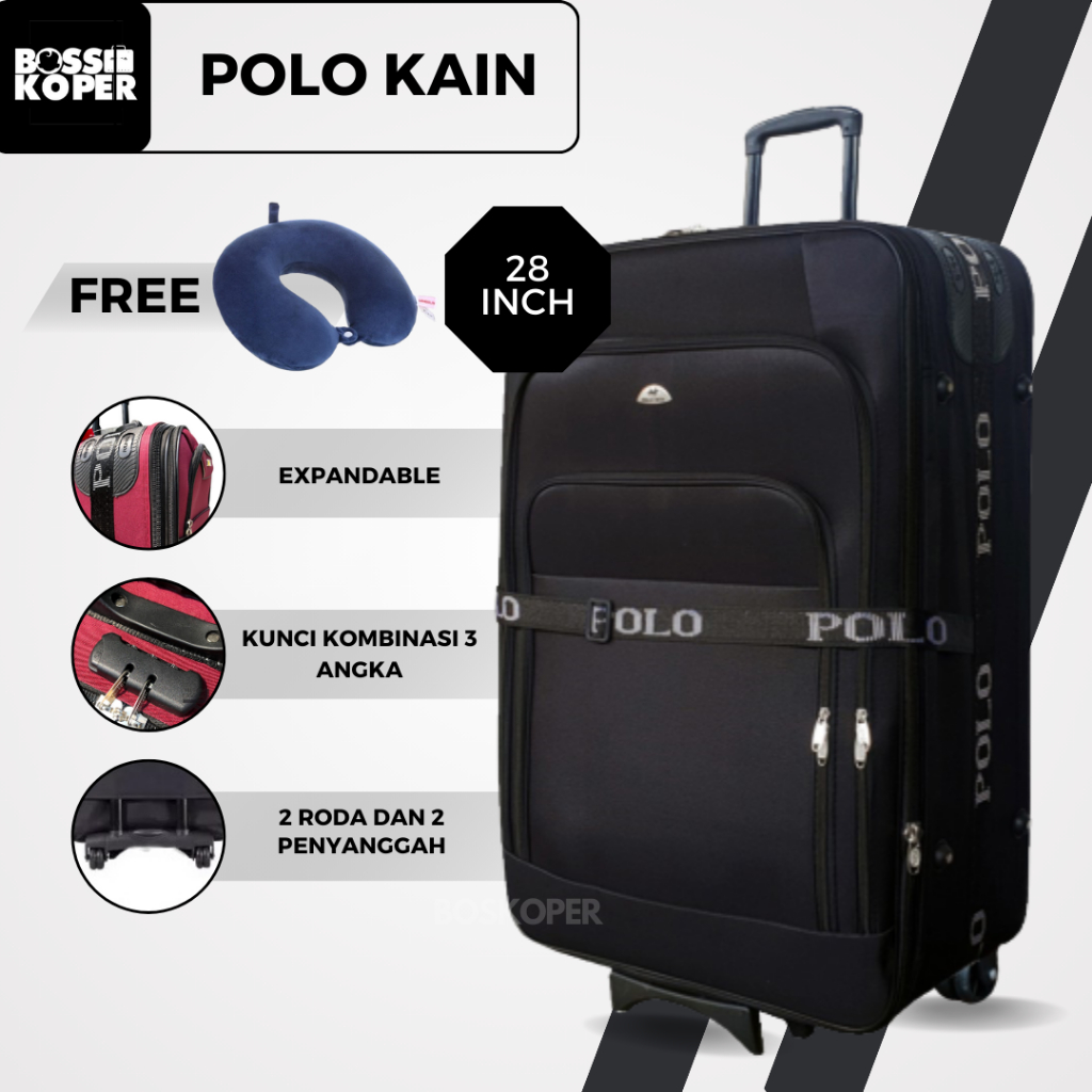 Jual Koper 28 inch Tas Koper Polo Twin ukuran bagasi-polo-kain