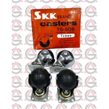 Jual Roda Caster Bulat Karet Hitam 2'' / Roda Etalase Trolley SKK TG ...
