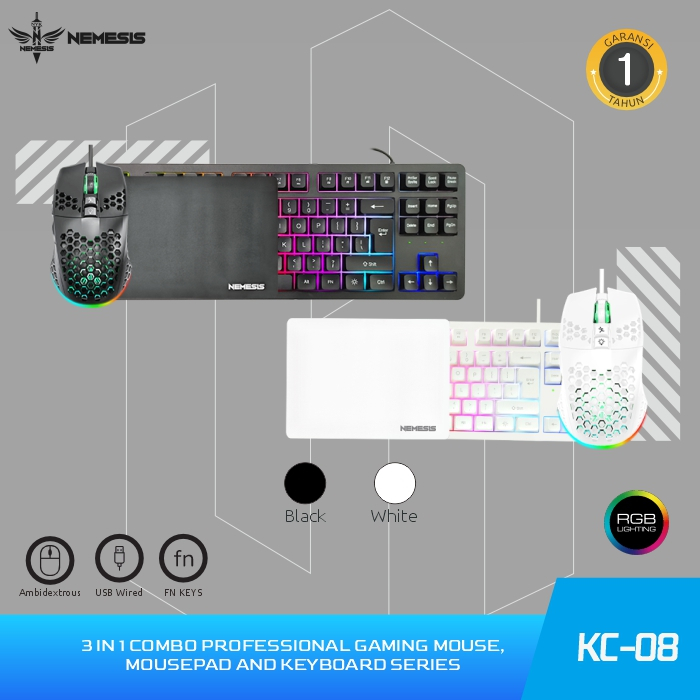 Jual Keyboard Combo 3 in 1 TKL NYK Nemesis CENTA KC80 | Shopee Indonesia