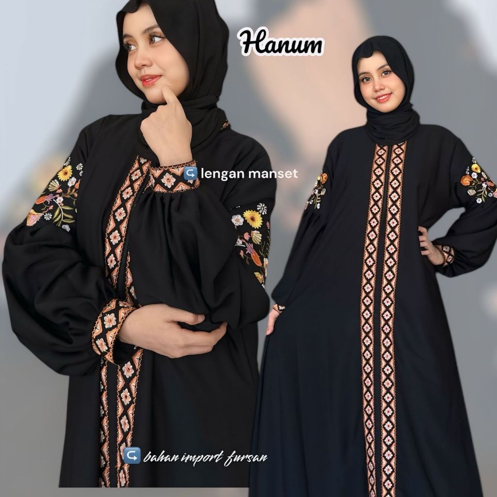 Jual ABAYA HALIMAH BORDIR FURSAN ALKHATIB COLLECTION Shopee Indonesia