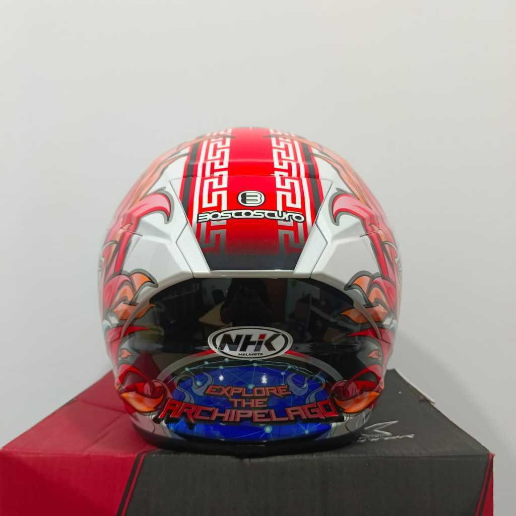 Jual NHK R1 ELITE RIDER REPLIKA ALONSO #8 STAR WHITE ORIGINAL | HELM ...