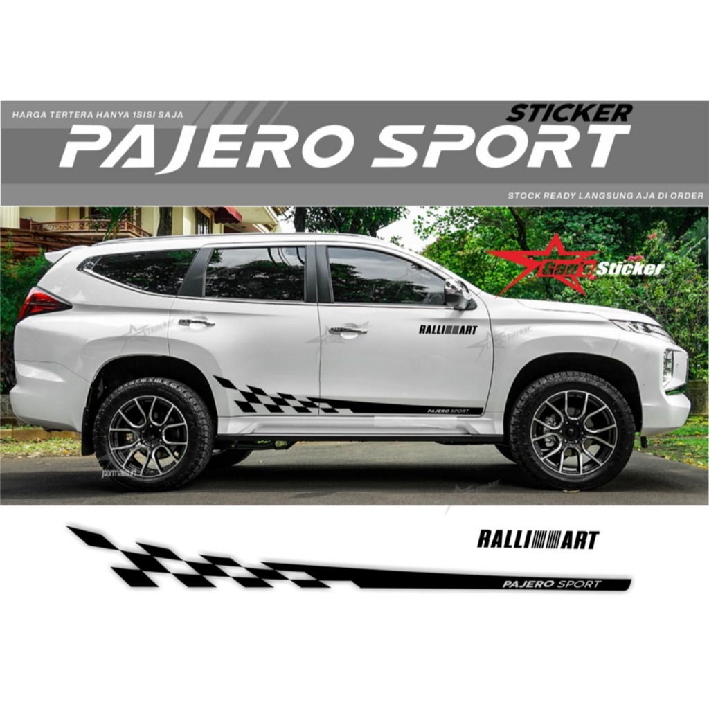 Jual sticker pajero sport sticker pintu pajero sport sticker racing ...