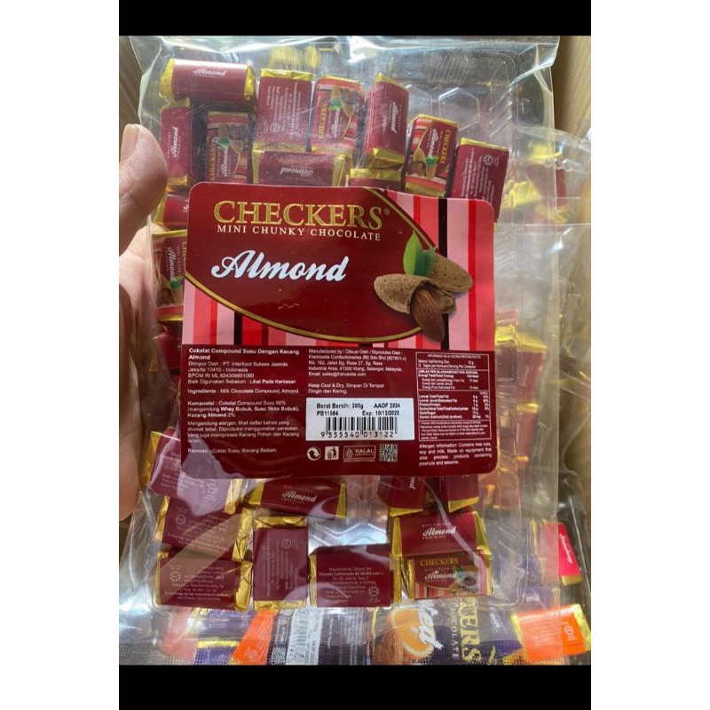 Jual CHECKERS MINI CHUNKY CHOCOLATE (Almond) | Shopee Indonesia