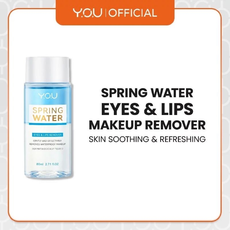 Jual YOU Gentle Clean Spring Water Eyes & Lips Remover 80ml Pembersih ...